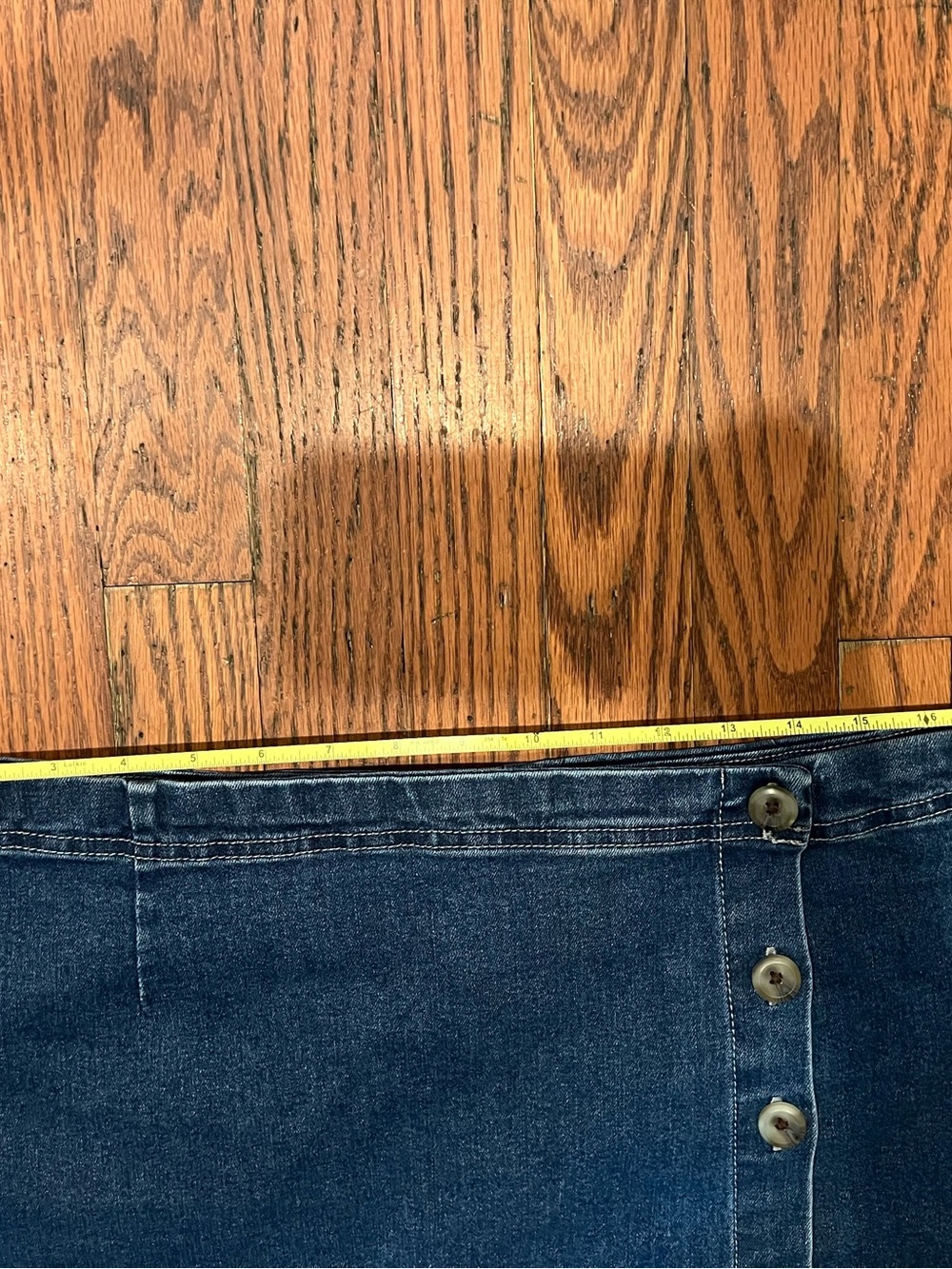 Curve Appeal Denim Button Front Skort Women’s Large Dark Wash - Picture 6 of 7